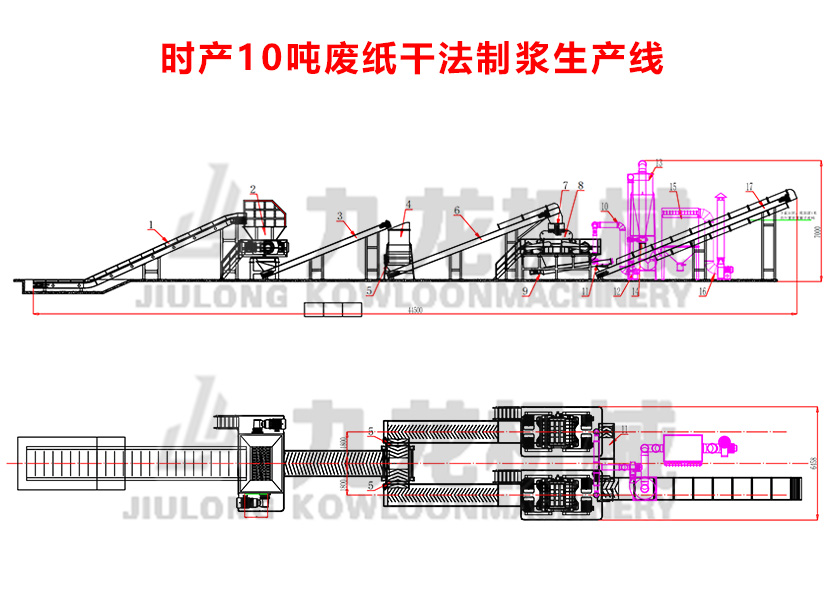 廢紙干法制漿生產線 廢紙干法制漿生產線